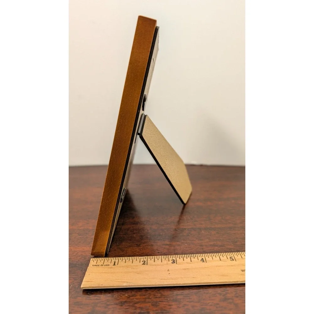 Vintage Figured Maple Wood Picture Frame Inlaid Accent Easel Back 5x7 Photo